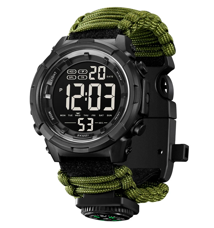 Skmei 1845 Sport Digital Watch Relojes New Paracord Band Silicone Strap Wholesale Price Original Factory Customized Logo