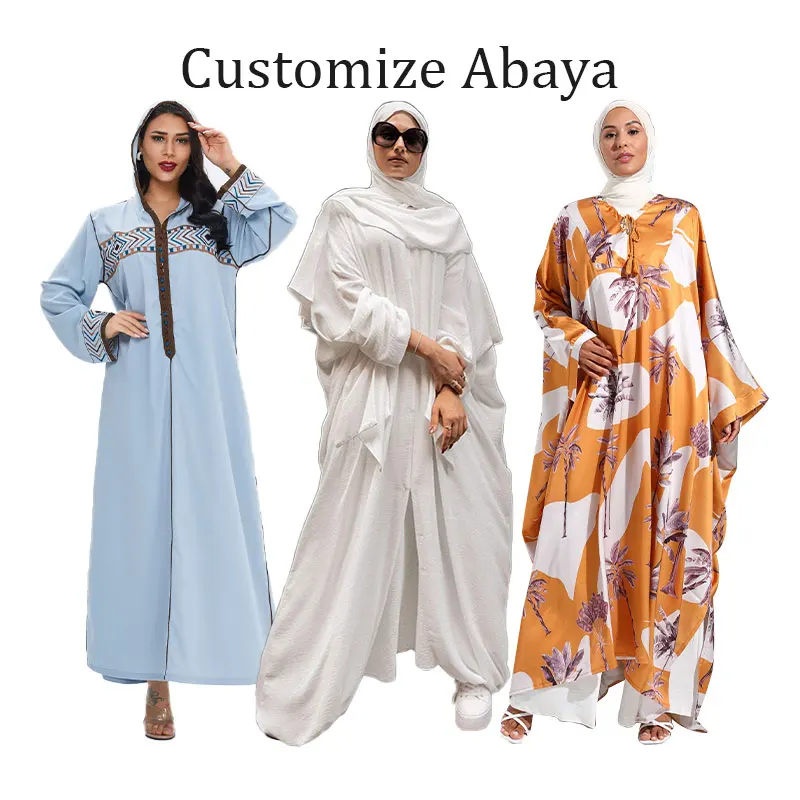 Manufacturer Oem Odm Custom Logo Tag Fabric Design Femmes Robe Musulmane Coat Abaya Women Muslim Dress