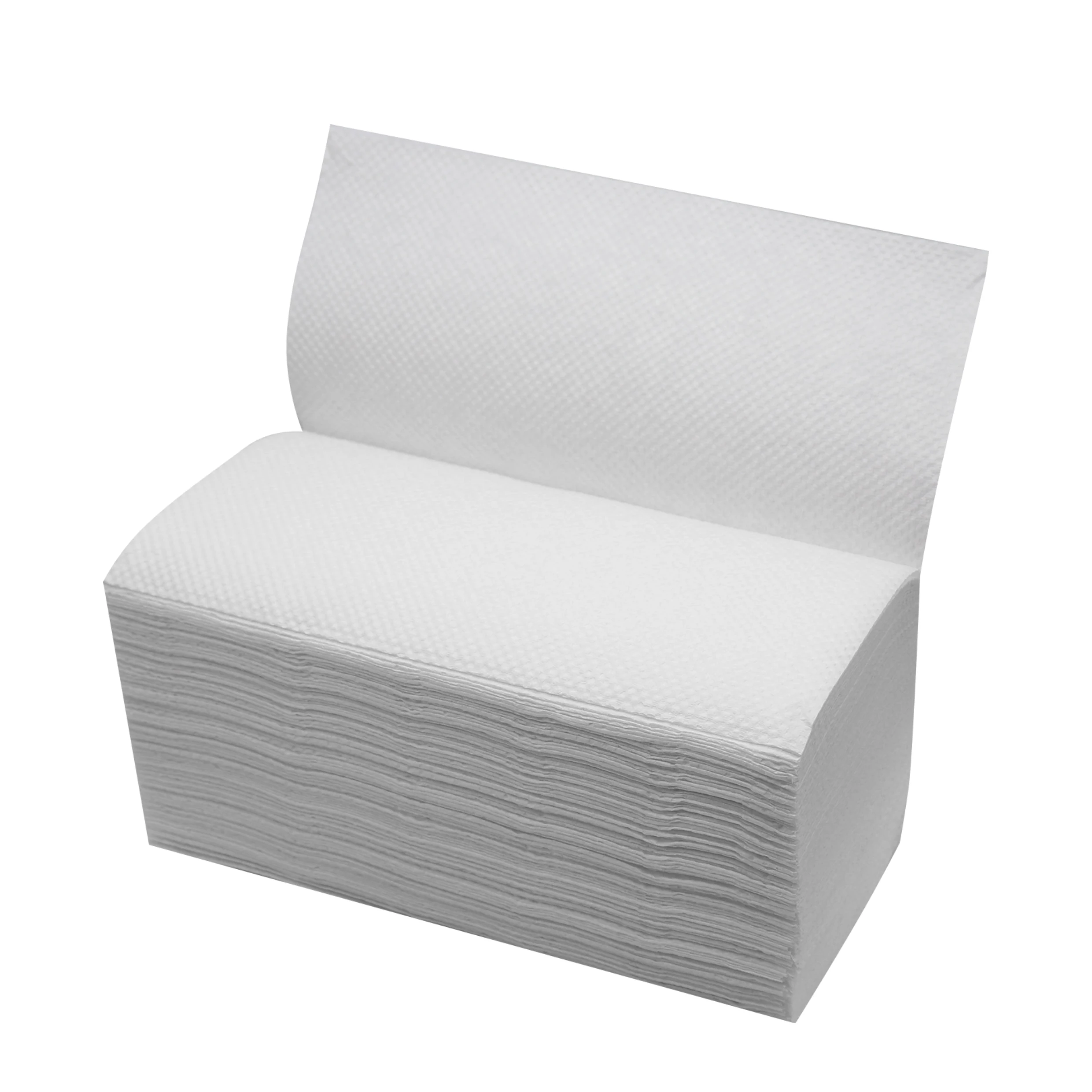 QINGSHE Wholesale 200 Sheets 100% Virgin Pulp Kitchen Hand Paper Towels Ultra Strong 1-PLY V Fold Custom Tissue Toilet Paper