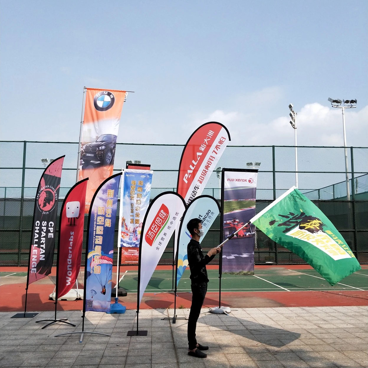 Promotional Cheap Feather Flag Teardrop Banners Custom Logo Square Rectangular Flag Beach Flags And Banners