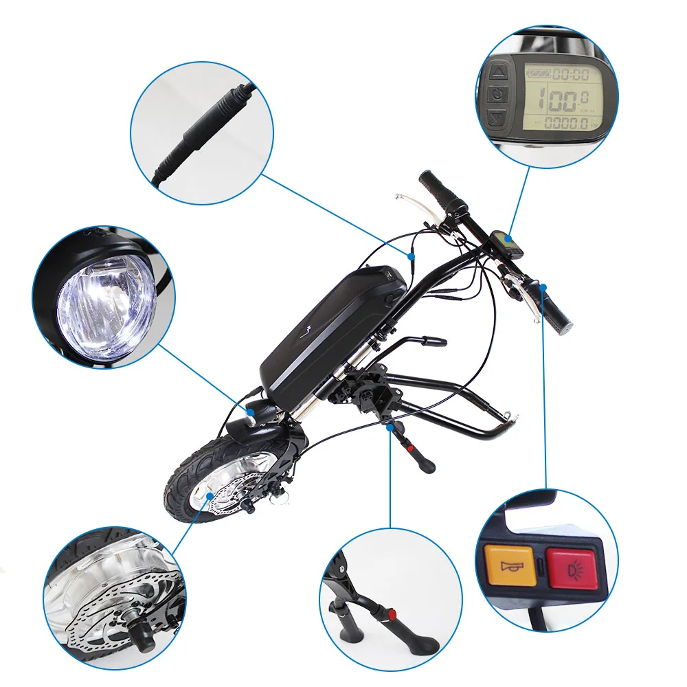 36V 250W 350W 450w handbike wheelchair handcycle attachment conversion Electric bike kit