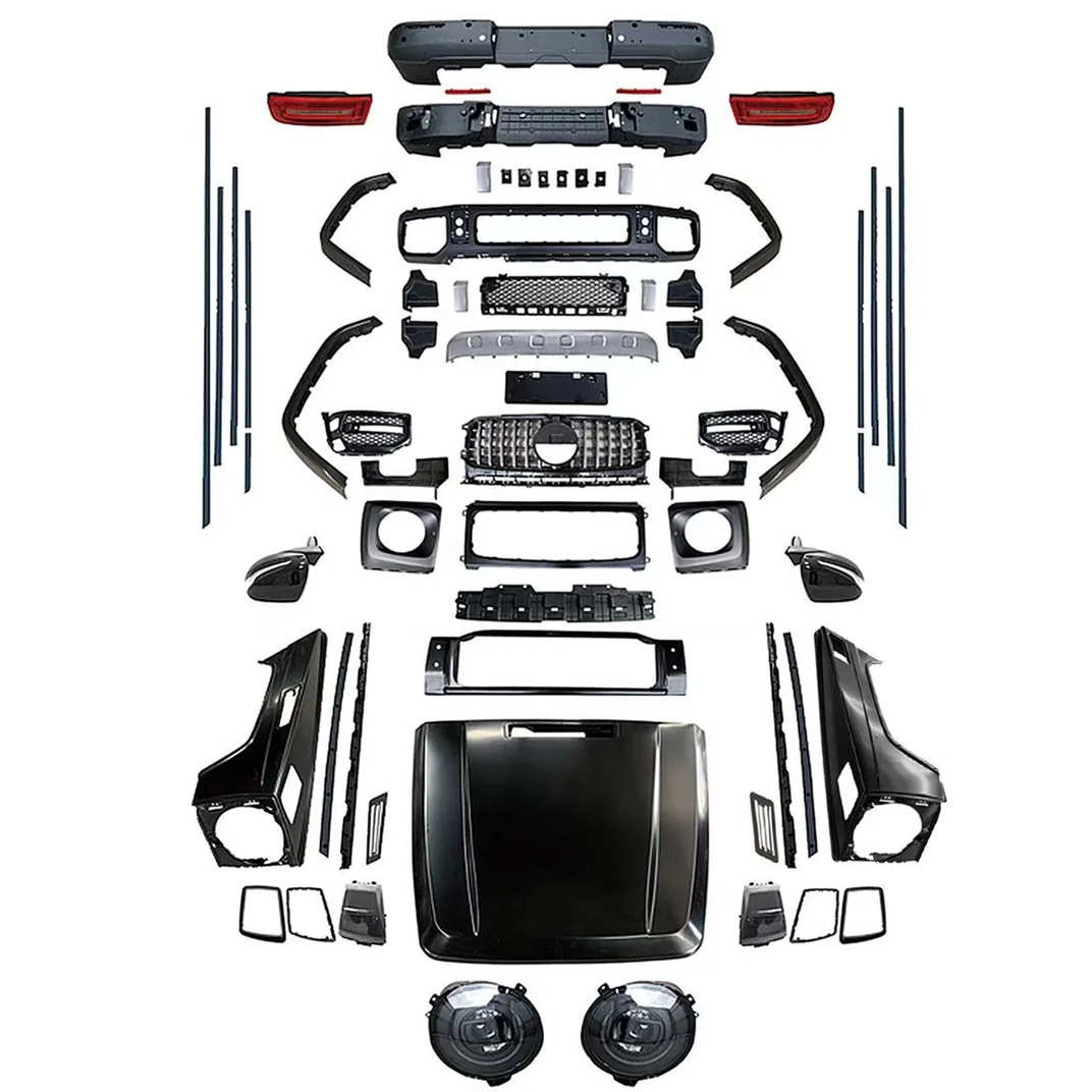 bumper complete body kit with grille and logo for BENZ G CLASS G500 G550 2004-2018 year upgrade to 2021 year old change to new