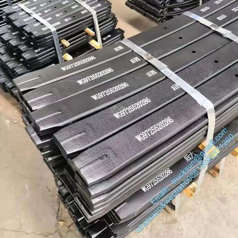 steel spring leaves Mechanical suspension for SINOTRUK HOWO/SHACMAN/HOHAN/HOMAN/NORTH BENZ/FOTON