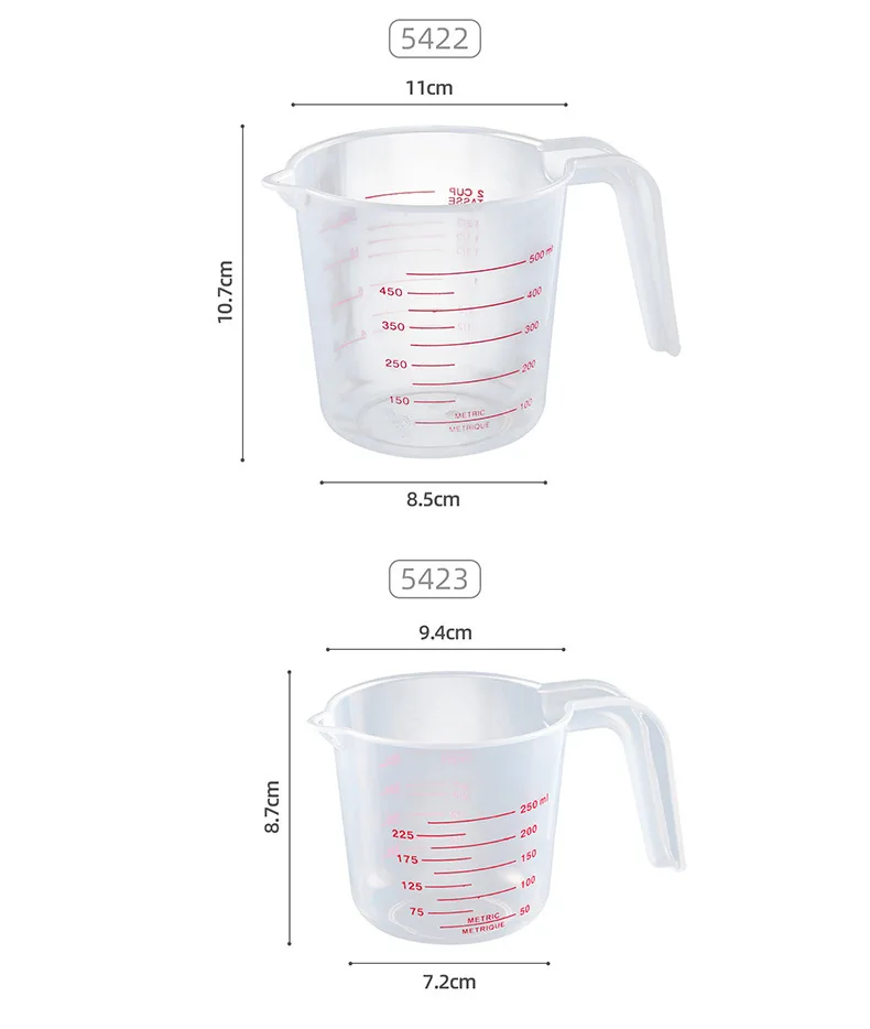 BPA free 250ml 500ml 1000ml PP Measuring Cup measuring jug plastic measuring jug plastic