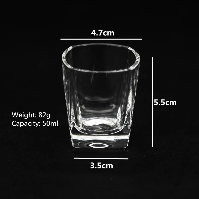wholesale 50ml custom logo high quality glass shot glass tequila custom printed bullet shot glasses