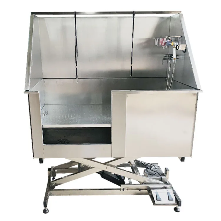 Высококачественная электрическая подъемная машина для мытья собак из нержавеющей стали Складная портативная ванна для домашних животных