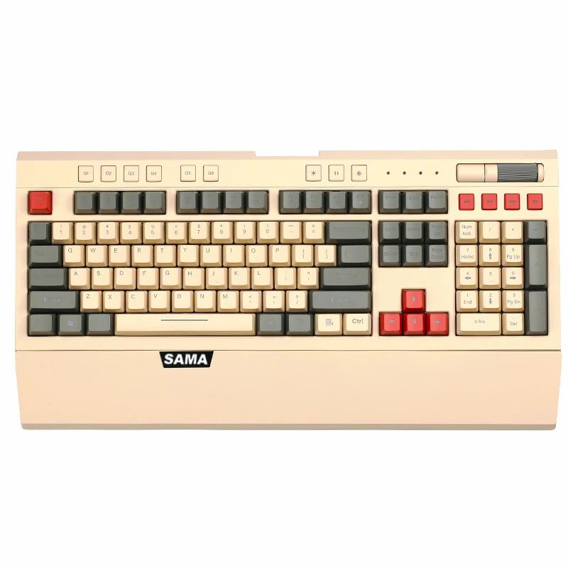 SAMA Custom Hotswap Mechanical Green Switch Keyboard Mechanical Programmable PC Desktop USB Wired Gaming Keyboard