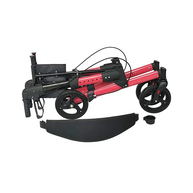 Foldable Aluminum Rehabilitation Therapy Supplies Rollator Walker For The Disabled