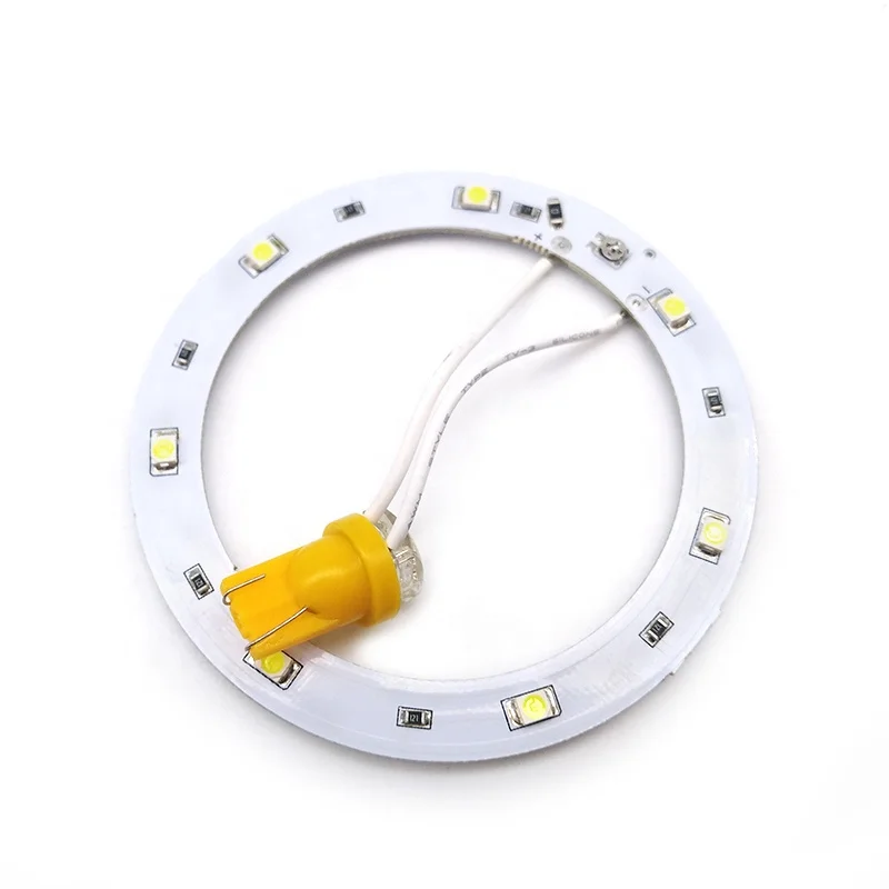 autodragons Adjustable Brightness 194 #555 T10 Double Side 29 Leds Cold White& Yellow Color Pop Bumper Led Ring