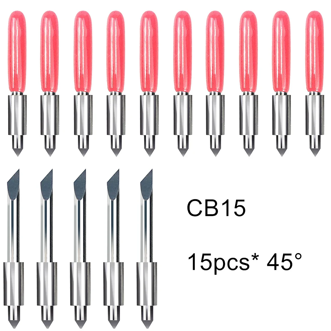 15pcs 45 Degree Graphtec CB15 Plotter Vinyl Cutter Knife Blades for Portrait Silhouette Cameo