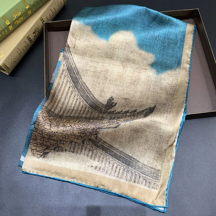 China manufacturer women soft silk scarf handbag decoration Women Scarf Silk