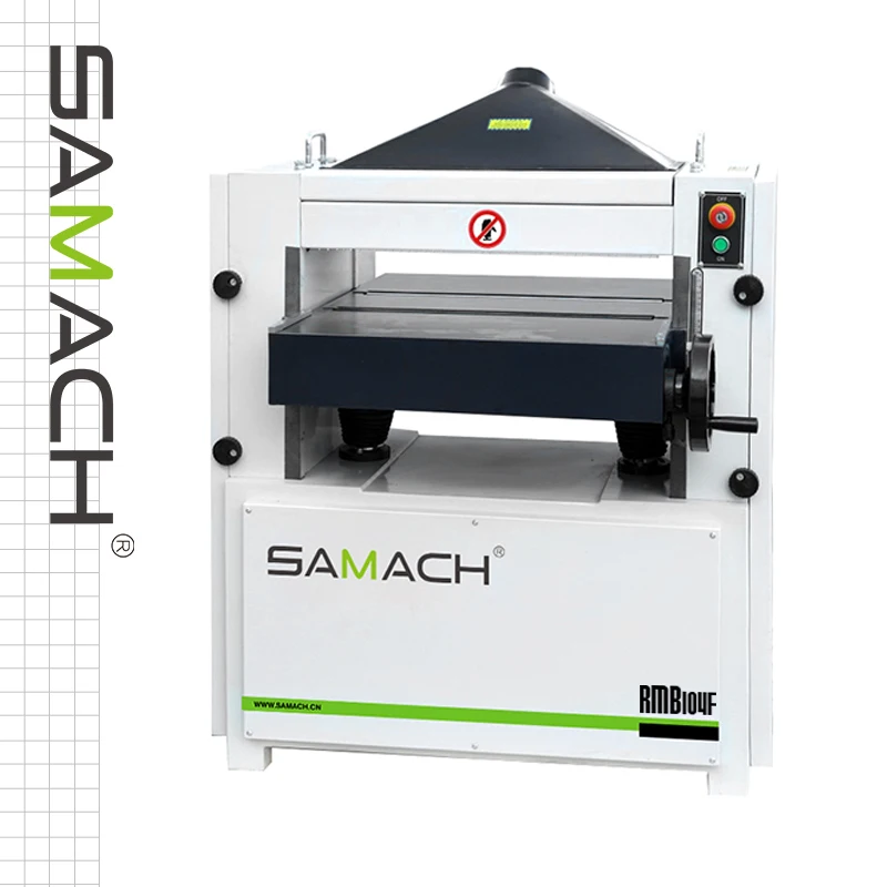 SAMACH Woodworking Thicknesser Planer Saw Machine Single Side Wood Planing Machine