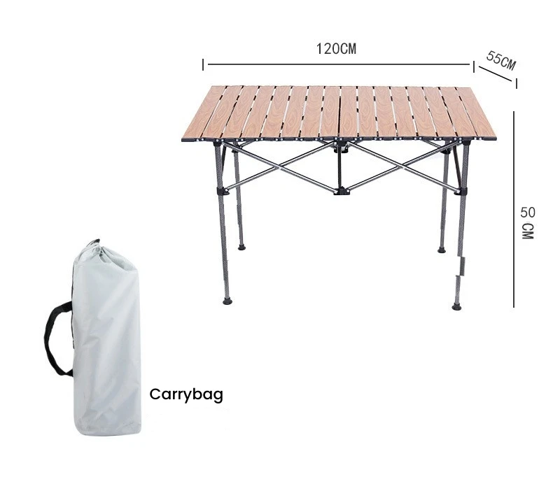 Lightweight Portable Outdoor Roll Up Picnic Tables with Carry bag Folding BBQ Table  Camping Table for Outdoor Adventure
