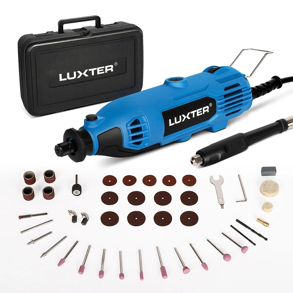 Набор поворотных инструментов LUXTER 135 Вт с регулируемой скоростью с 40 аксессуарами, размер 2,4 мм, 3,2 мм