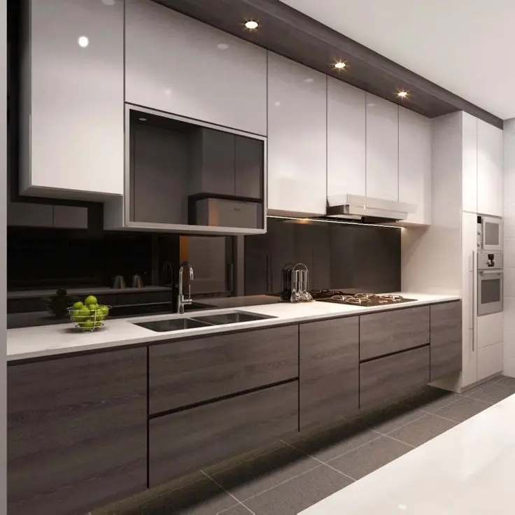 High end full house customize cabinets accessories handle free modular armarios de cocina