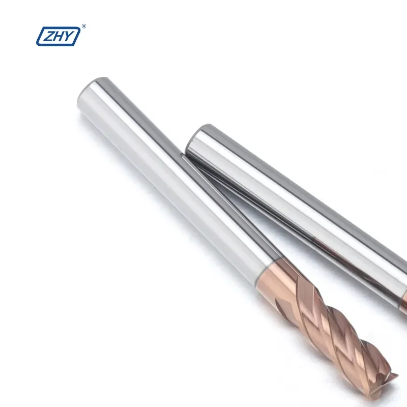 ZHY GEX economical hrc50 4 flute solid carbide square flat end mills for steel