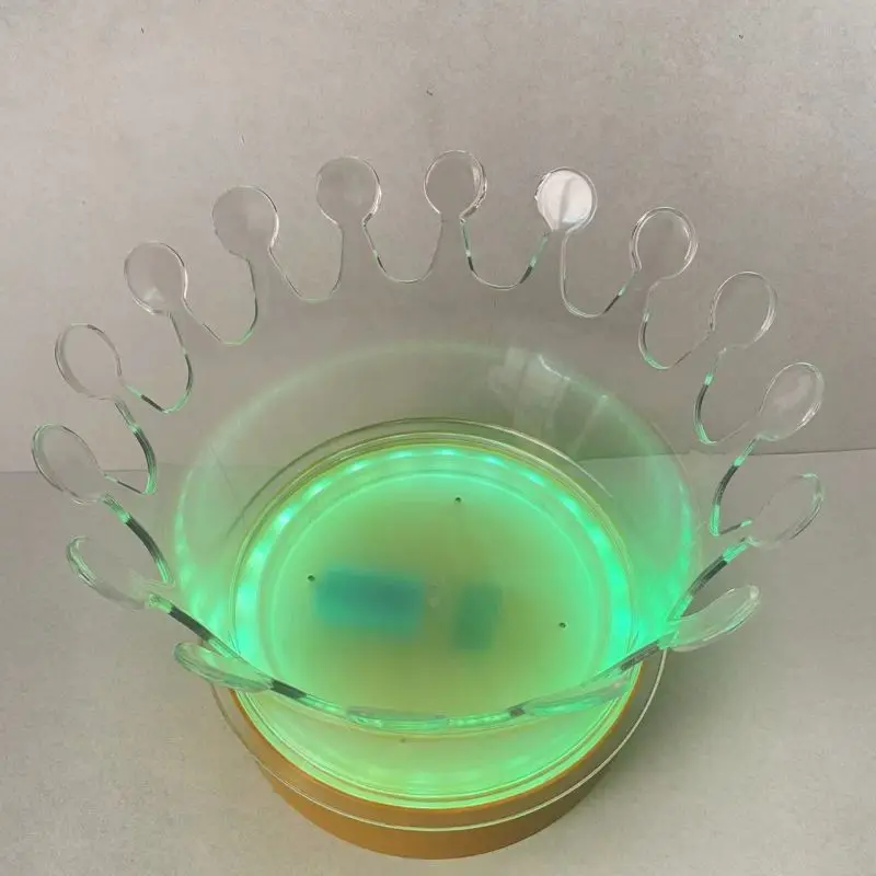 Beer Large Ice Bucket Champagne LED Plastic Luxury Big Crown Shape 12L PC Party Transparent Buckets, Coolers & Holders 50pcs