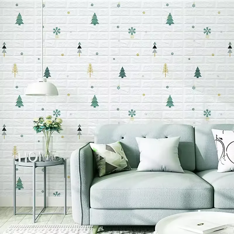 2024 New Arrival Self Adhesive Roll Package Home Decorative 3d Foam Wallpapers 3d Wall Panel 3d Brick Wallpaper
