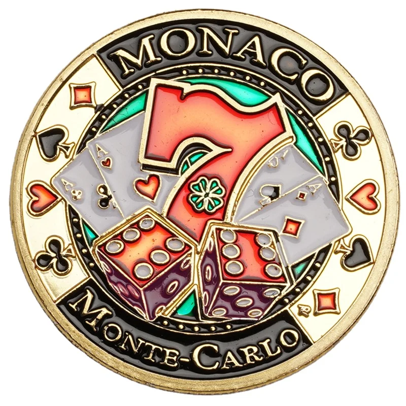 New Design Las Vegas Las Vegas 7-character Soft Enamel Metal Commemorative Coin