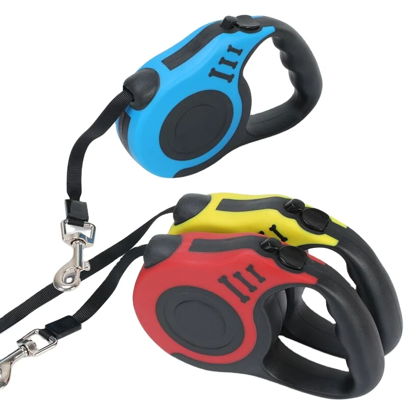 New Pet Automatic Retractable Traction Rope Nylon Pet leash 3m-5m Pet Automatic Traction