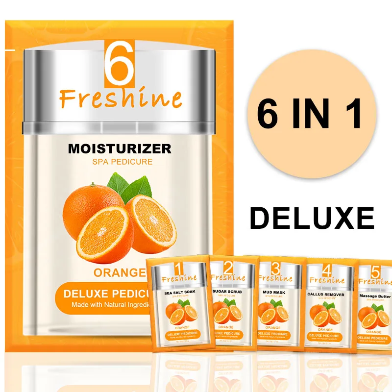 Deluxe Pedicure Box Disposable Korea Oem Pedicure Spa 4 In 1 Kits Bag Pedicure Foot Spa Kit Dead Sea Salt Scrub Private Label