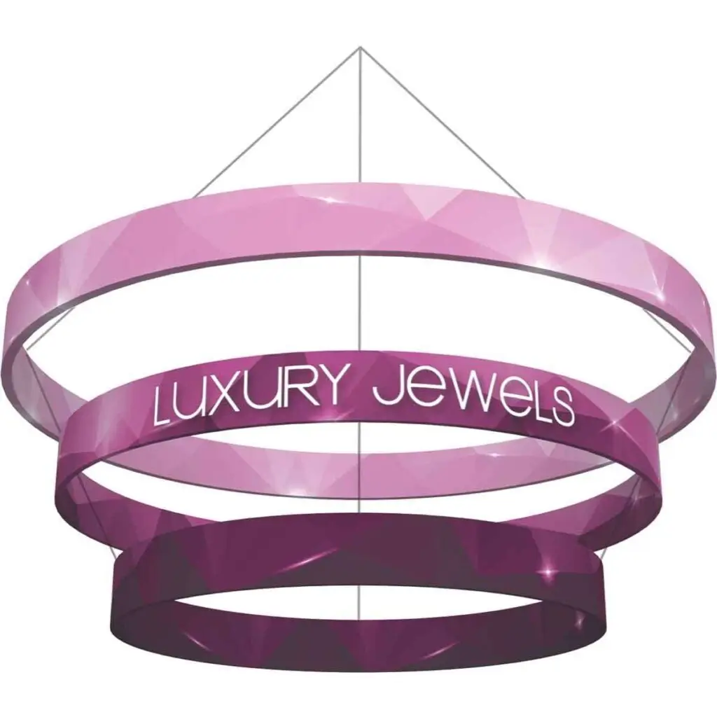 Custom Printing Exhibition Advertising Skybox Overhead Trade Show Sign Display Ceiling Fabric Hanging Banner