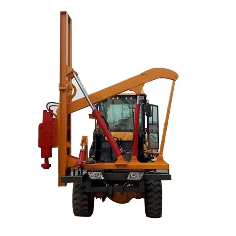 High efficiency pile driver road guardrail pile driver engineering car Chinese manufacturers direct sales