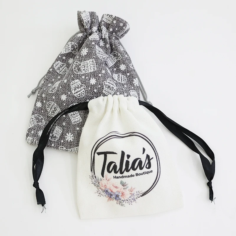 China Factory dust bag Custom Logo Printed Cotton Pouch Eco Friendly Gift Drawstring Bag