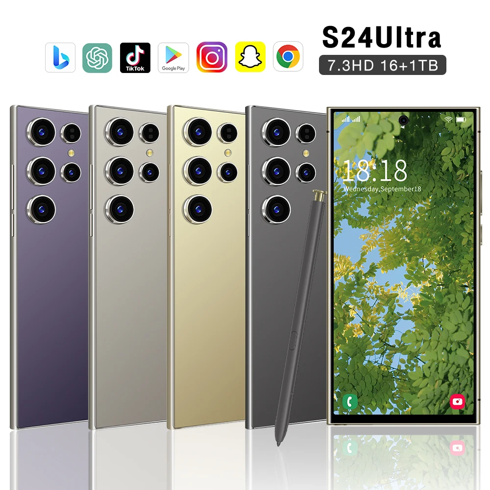 2024 оригинальный смартфон S24 Ultra 5g 7 3 дюймов Android 14 мобильный телефон 16 ГБ + 1 ТБ глобальная версия сотовый