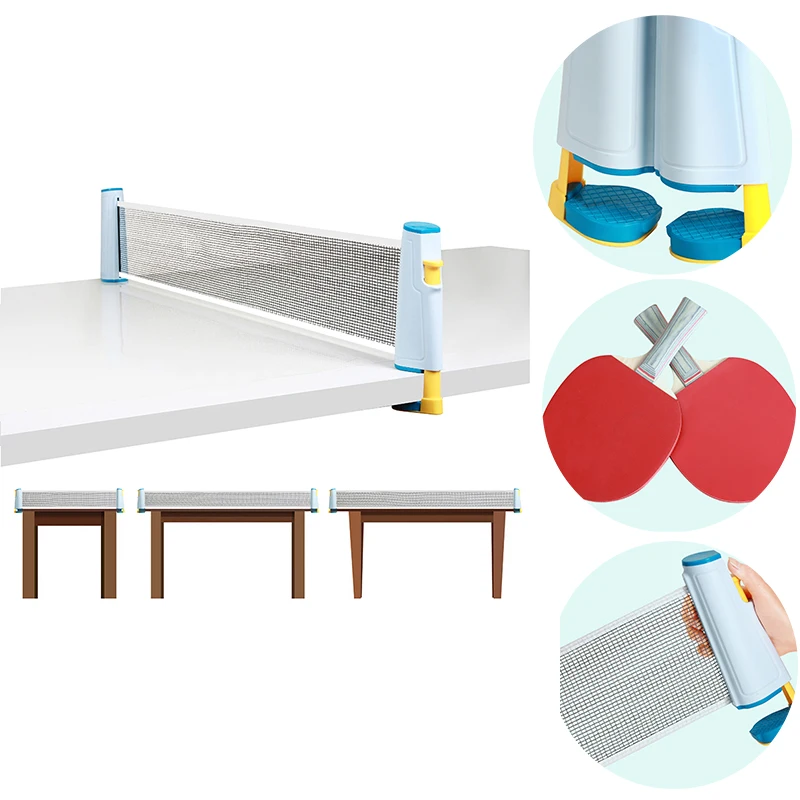 professional retractable table tennis set pingpong racket with portable table tennis net