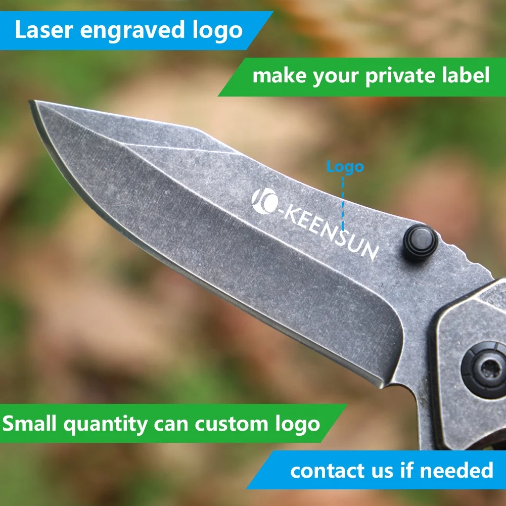 Hot selling wholesale cool looking folding hunting tool stainless pocket outdoor camping  g10 handle knife