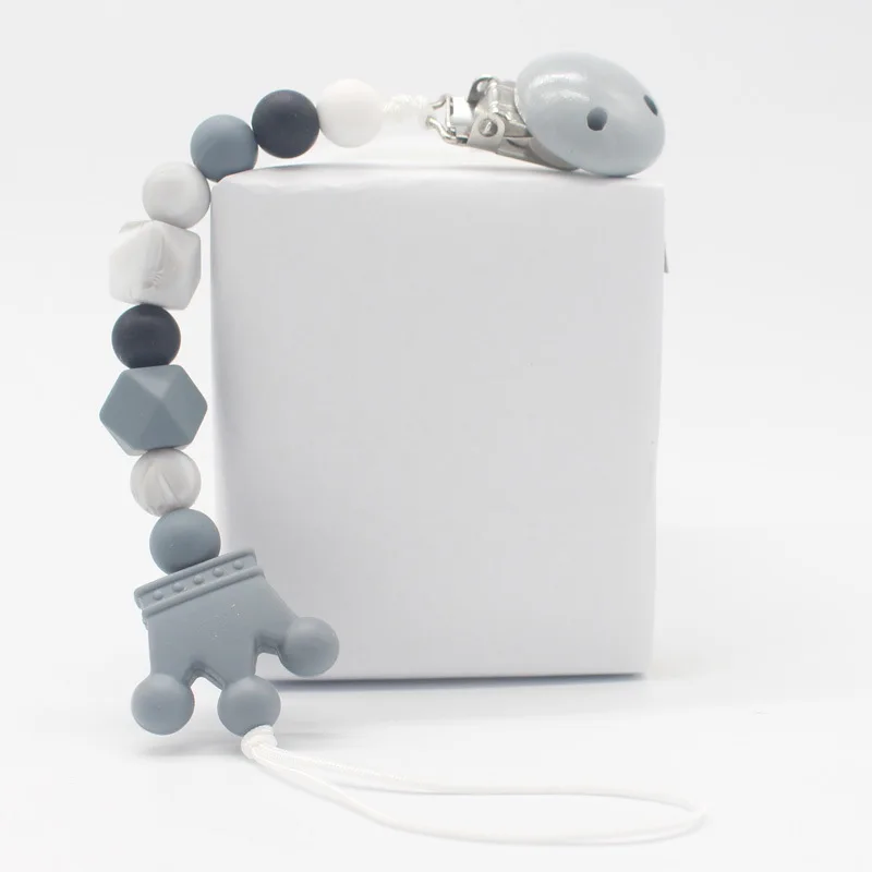 Colorful Custom Pacifier Holder Safe Material Silicone Pacifier Clip BPAfree Pacifier Chain