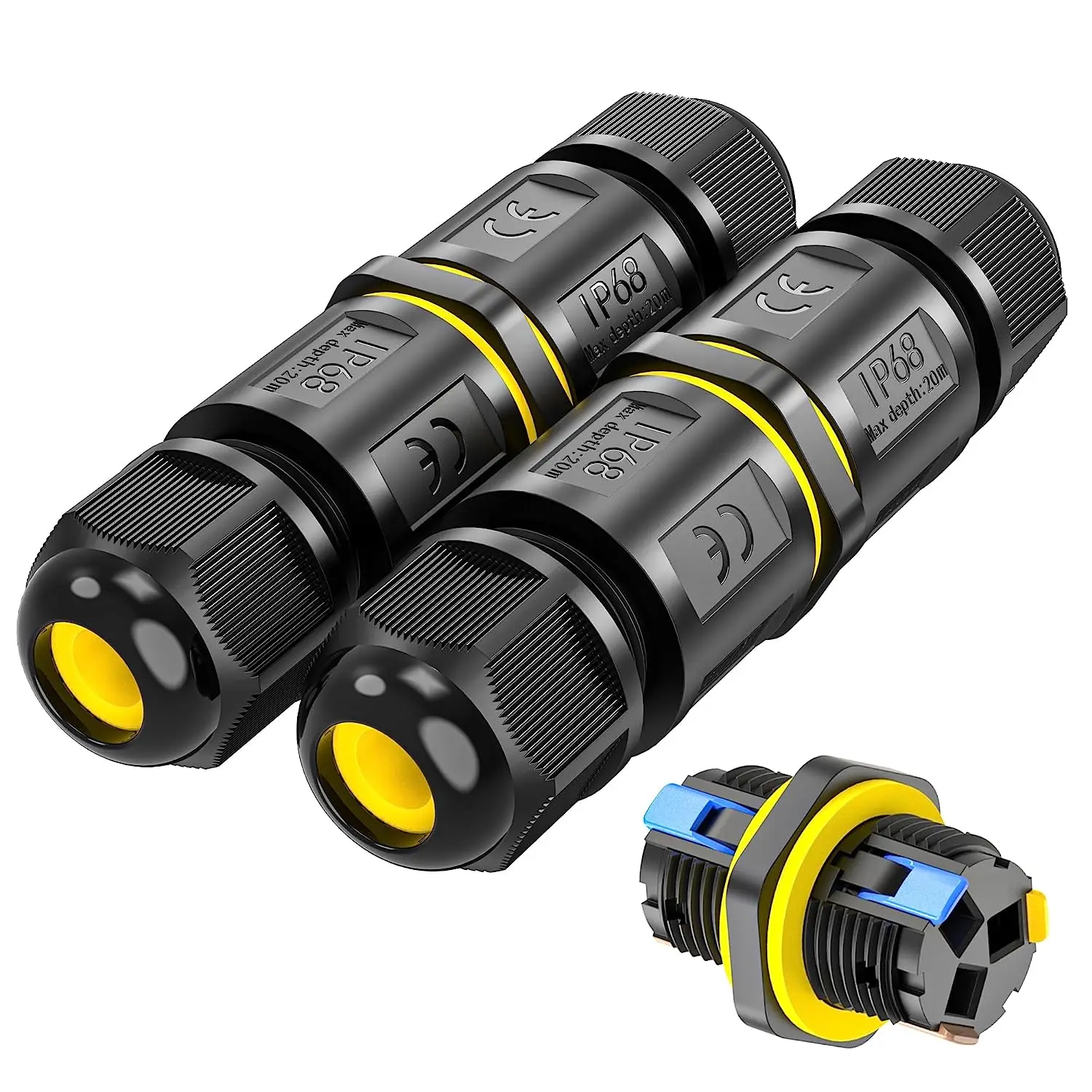 Greenway 3pin  IP68 waterproof connector for outdoor waterproof connector