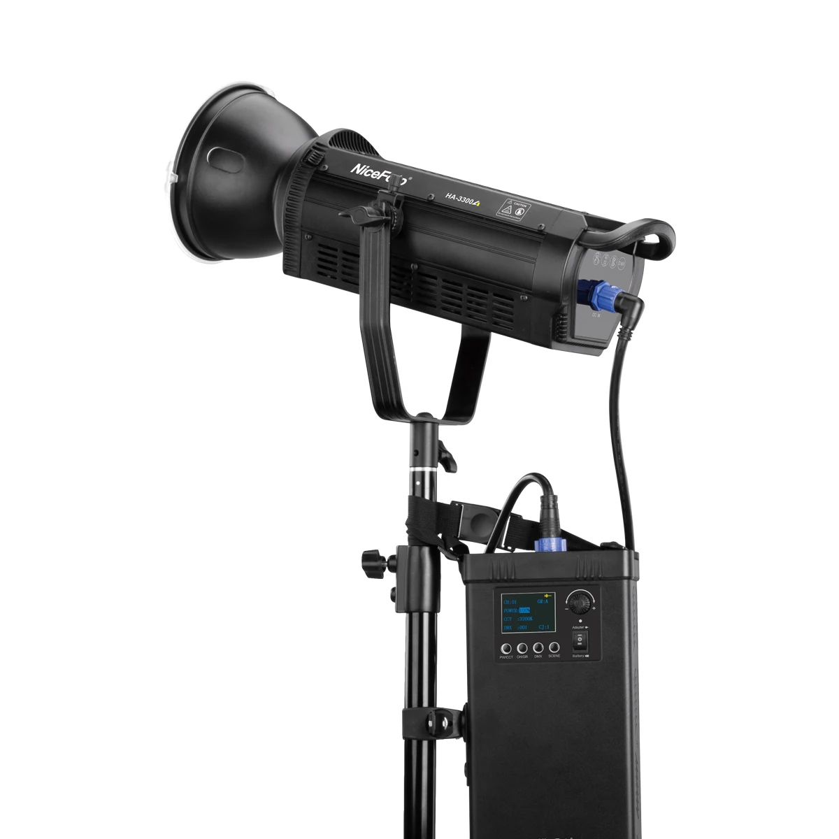 NiceFoto HA-3300A 330W+330W Bi-color LED Video Light film light photographic Equipment studio lighting 3200-6500k