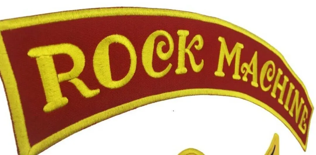 Rock Machine Embroidery Motorcycle club Patch MC Embroidered Full Back IRON ON
