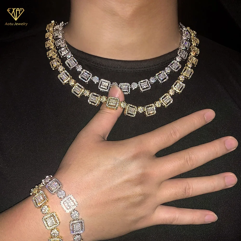 Fashion Full Pave CZ 18K Gold Plated Iced Out Hip Hop Cuban Chain Link Men Anklet Bracelet