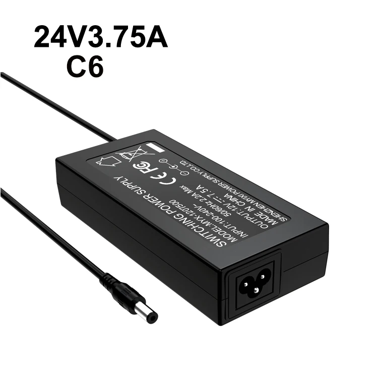 90W Switching Power Supply 24V 3.75A 12v 7.5a 15v 6a ac dc power adapter for Massage products