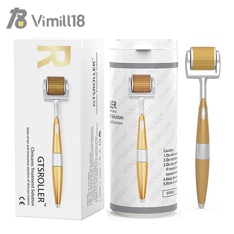 professional titanium micro needle derma roller, acne scars freckle skin cooling ice roller meso needle roller