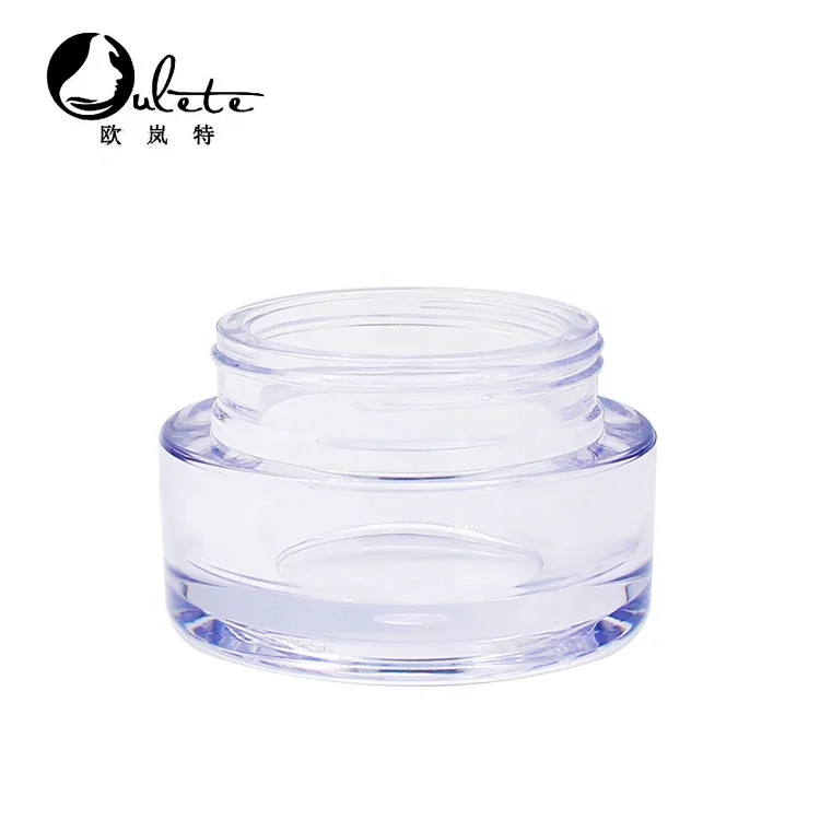 
50ml PETG food grades cosmetic jar with white cover plastic moisturizing cream container 