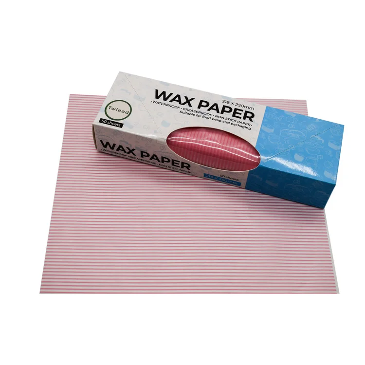 Factory direct sale customized greaseproof  size:9.8x8.58 inch wax burger wrapping paper for kitchen