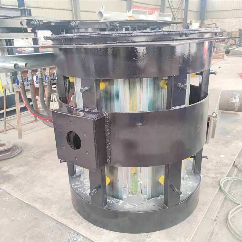 reducer tilting steel shell induction furnace for ferroalloys 1.5 tons / hour