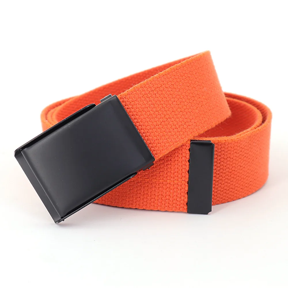 Fashion Ladies Belt Multicolor Casual Flap Canvas Belt Custom Logo Jeans Belt Lightweight Design