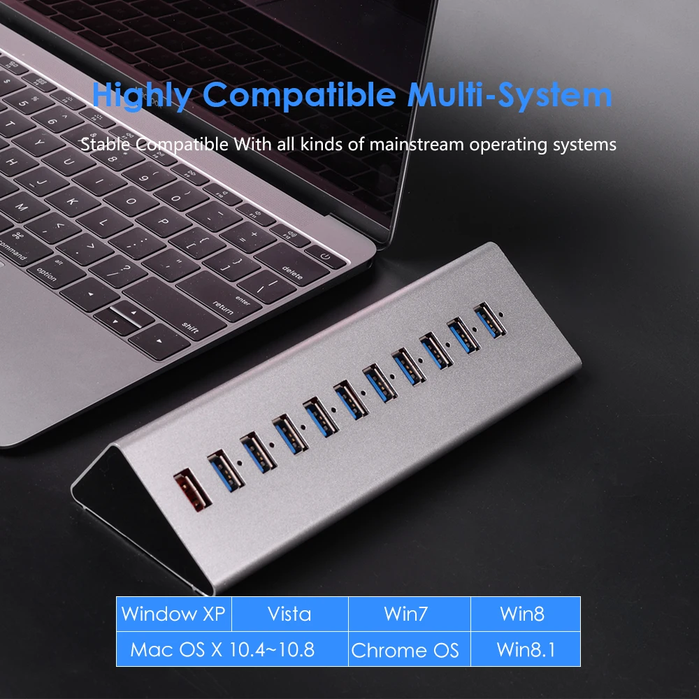 Usb10 port 2.0HUB extension interface usb plug HUB with power supply of 11 HUB splitter.