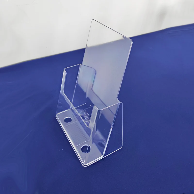 Counter Top Acrylic Office Sign Holder Stands Lucite Menu Holder Menu Card Display Stands Single Pocket Acrylic Brochure Holder