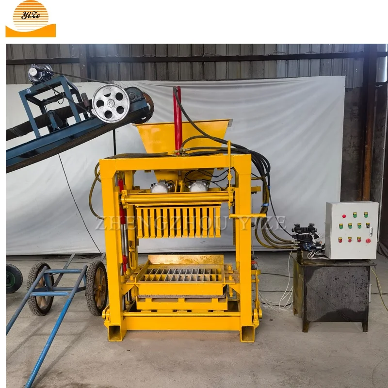 automatic hydraulic press interlocking vibration cement brick block making machine hollow block brick maker machine