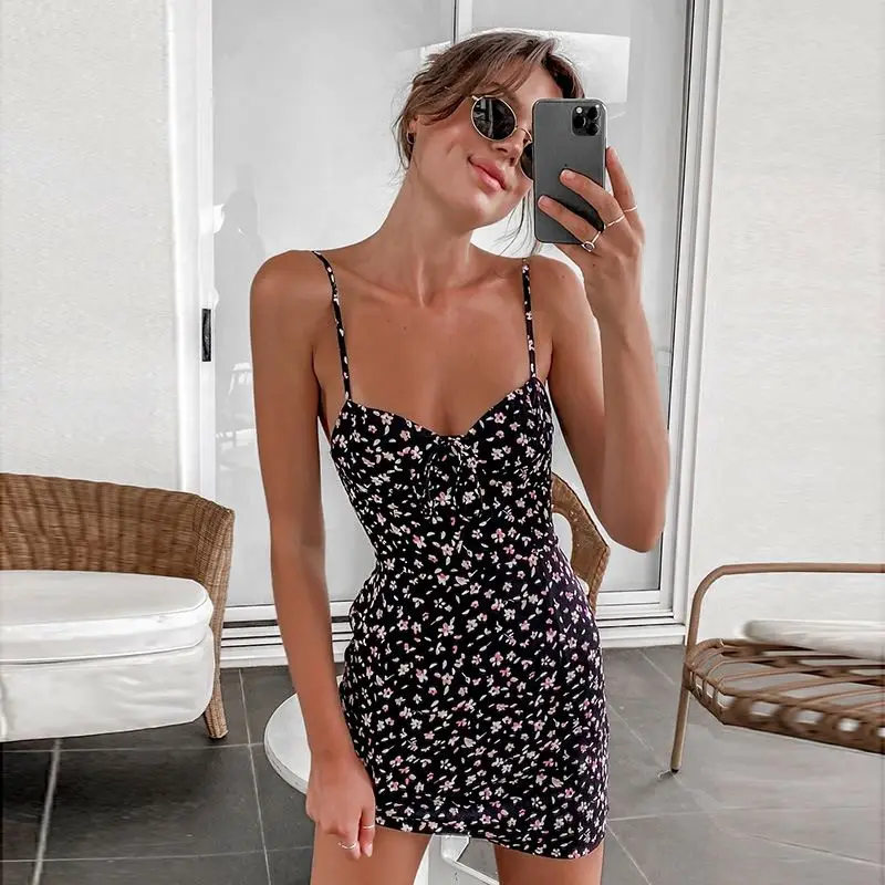 X00171D  Floral lace dress, sexy disco halter top, halter top