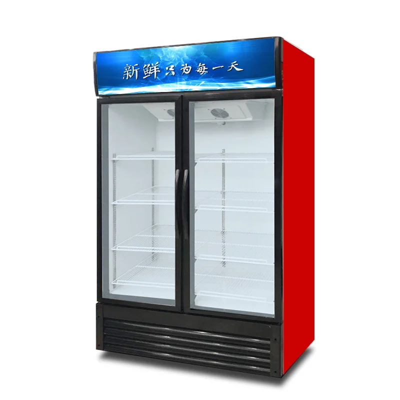 Commercial  supermarket  688L   double  glass door   heating cabinet