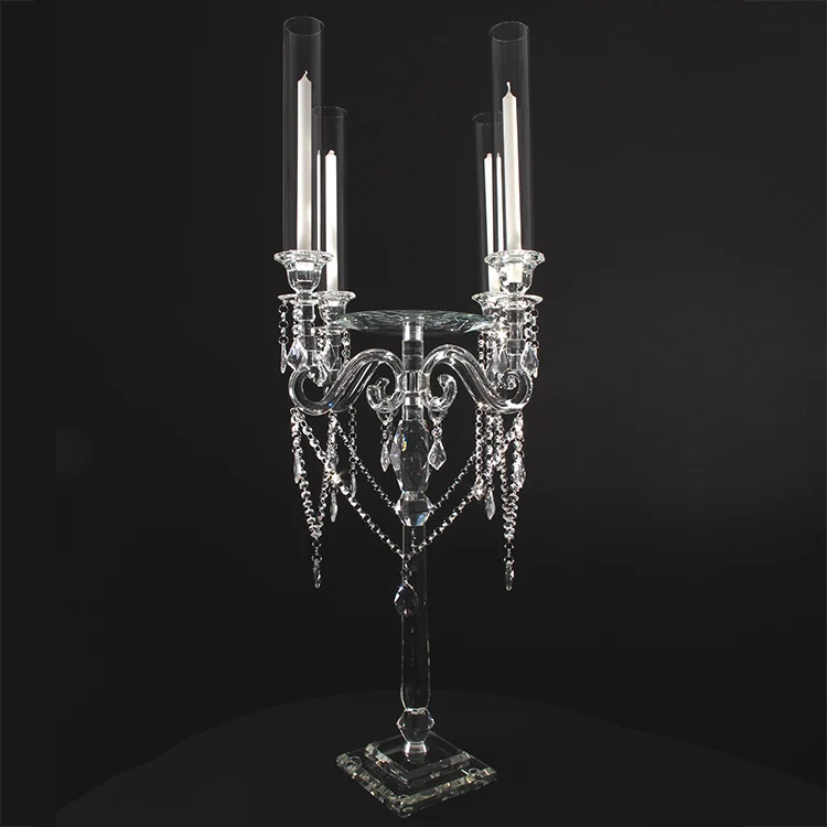 4 arms Crystal Candelabra with Flower Stand MH-1782
