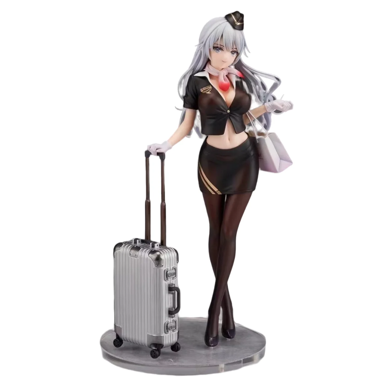 Wholesale high quality hentai action figures Clothes can be taken off suitcase stewardess sexy girl anime figures