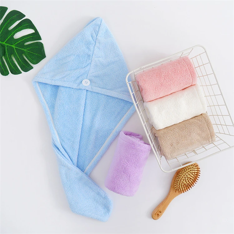  Factory direct high-density coral fleece dry hair cap absorbent thickened